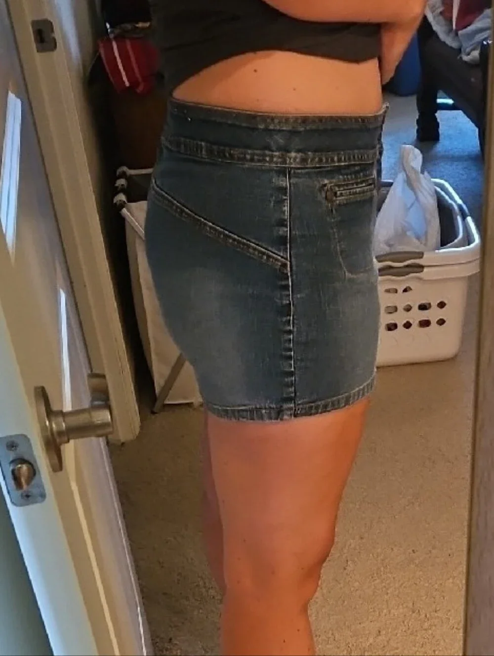 No Boundaries Dark Blue Denim Jean Shorts